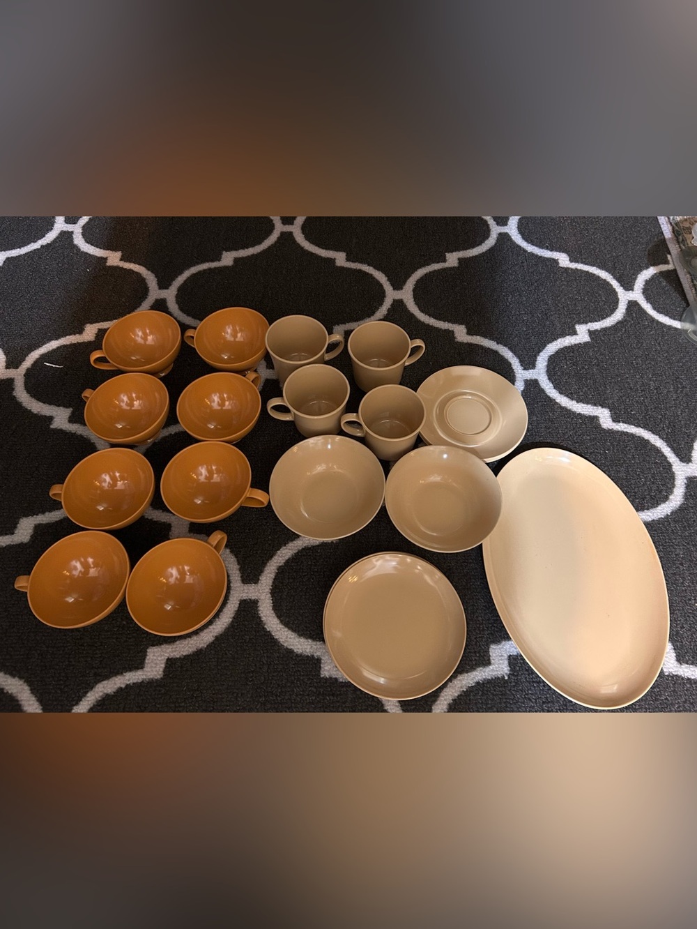 TexasWare Mixed Set of Cups and Plates